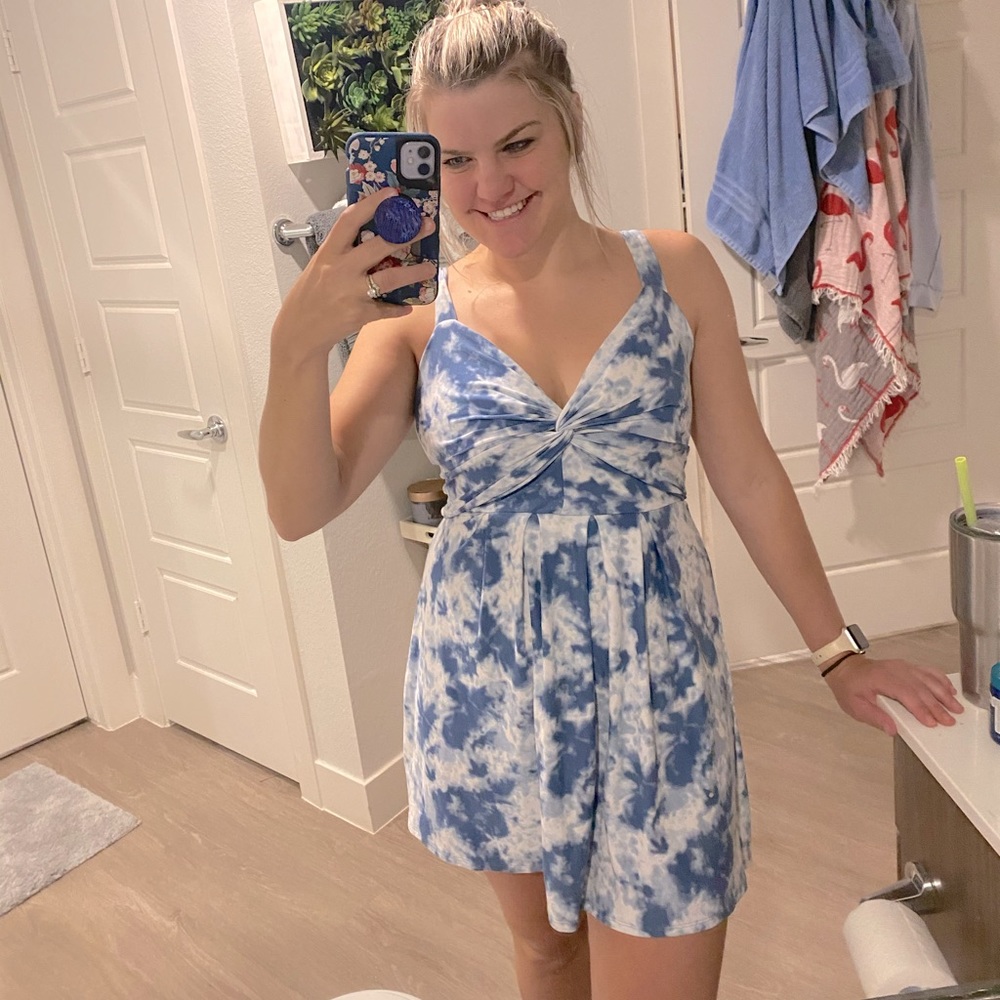 Derek Heart Blue Tie Dye Sundress